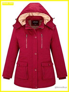 Women's Plus Size Thicken Cotton Fleece Coat Hooded Winter Jacket